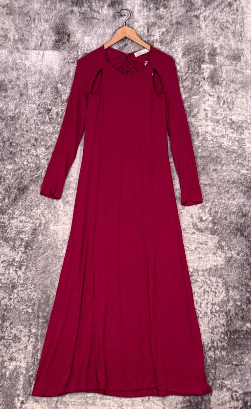 New Free People Beach Dress Large Womens Night Out Open Back Cut Out Maxi